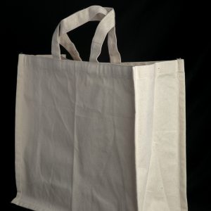 Canvas shopper with short handle