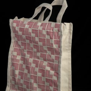 Small canvas shopper with gusset and zipper
